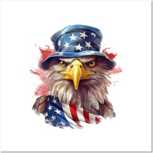 Cool American Eagle Portrait #4 Posters and Art